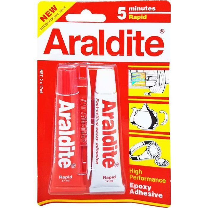 Colle Époxy Bi-Composante Haute Performance – Adhésif Rapide 5 Minutes, Résine et Durcisseur - 17 ml