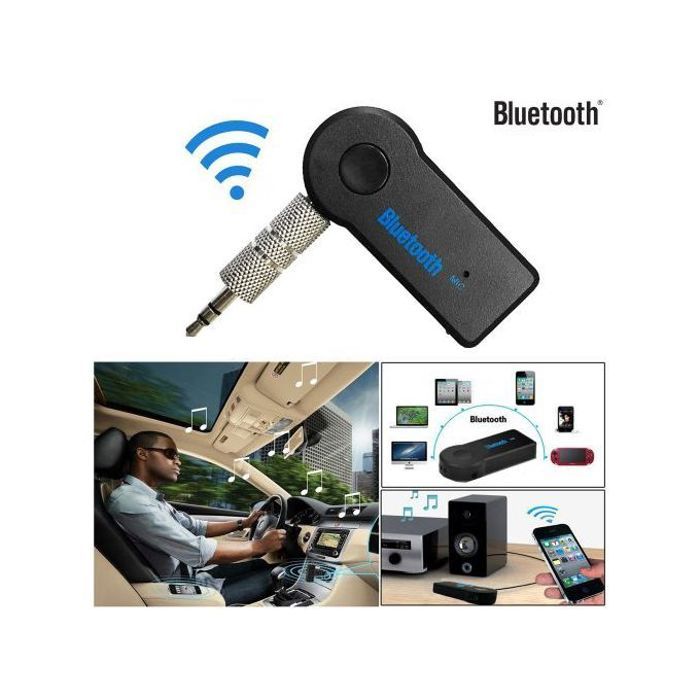 Récepteur audio Bluetooth 3.5mm - Adaptateur stéréo musique sans fil - Pour voiture et maison - Avec microphone intégré