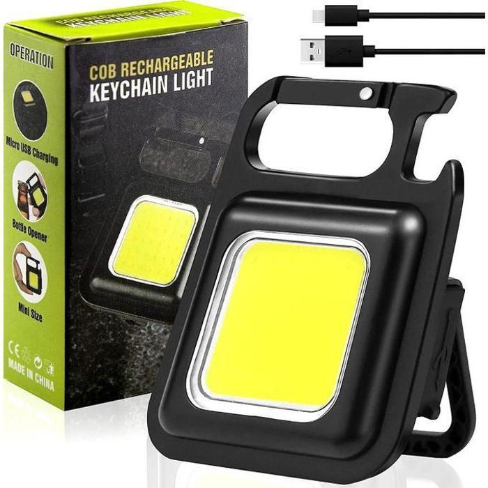 Lampe Porte-Clés Puissante - 3 Modes d'Éclairage - Magnétique