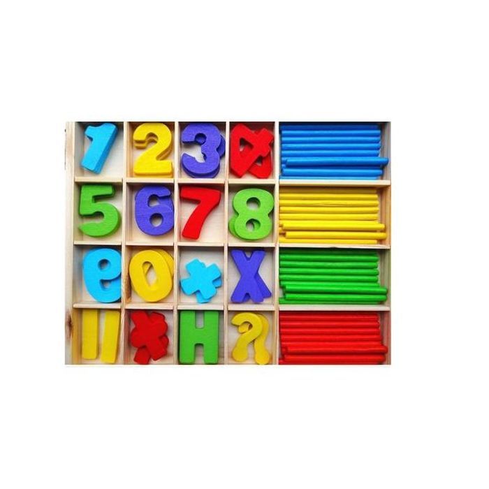 Jeu de Calcul en Bois - Chiffres, Signes, Bâtonnets, Enfants