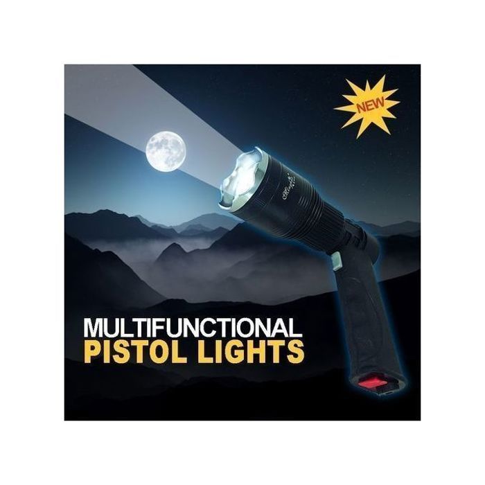 Pistolet à Lampe Puissant - Multifonction avec LED (2 Km)