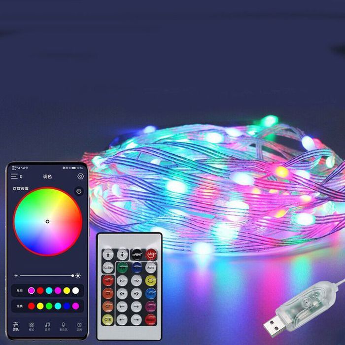 Bande LED RGB 10M avec Contrôle Bluetooth et Télécommande