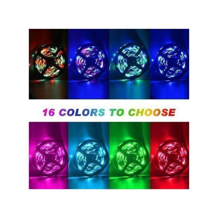Bande LED RGB 5050 - 5m Flexible et Étanche