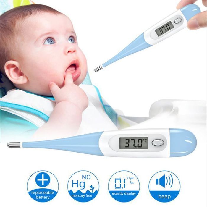 Thermomètre Numérique Clinique - Tête Souple - Avec Alarme Automatique