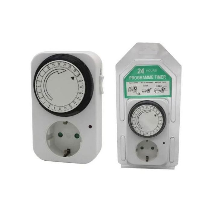 Minuterie électronique prise EU - Economie d'énergie - Programmation 24h - Pour appareils électriques