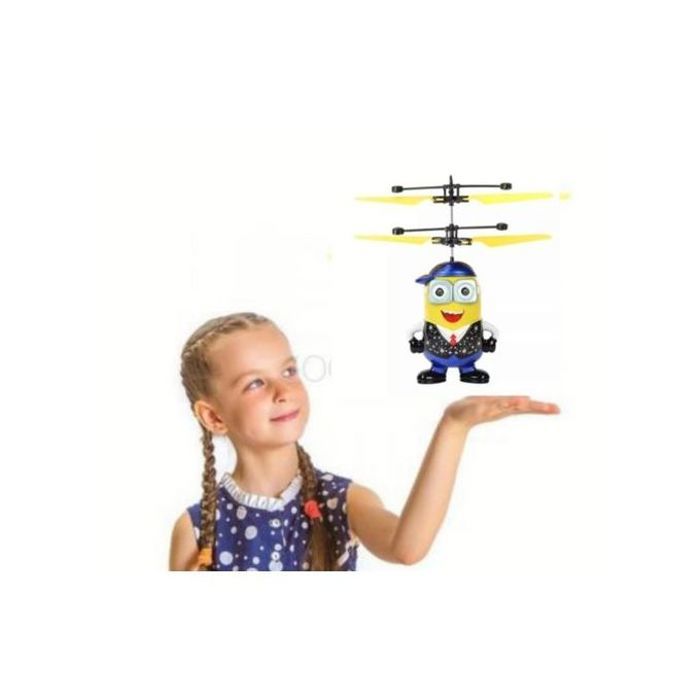 Hélicoptère Volant Minion - Télécommande & Capteur Infrarouge - Jaune