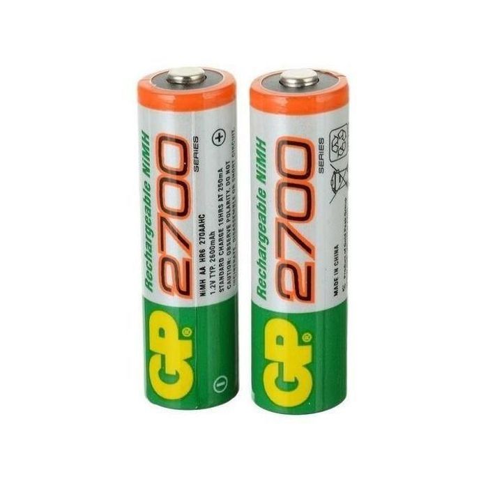 Piles Rechargeables AA GP - 2700mAh 1.2v