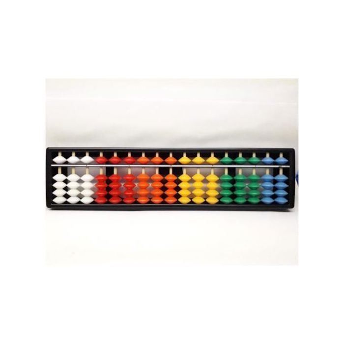 Abacus Soroban Multicolore 17 Colonnes - Outil d'Apprentissage du Calcul Mental
