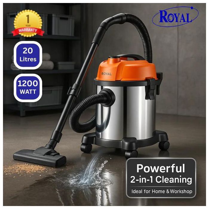 Aspirateur - ROYAL - VC-20WD - 1200 W - 20 litres - Filtre HEPA