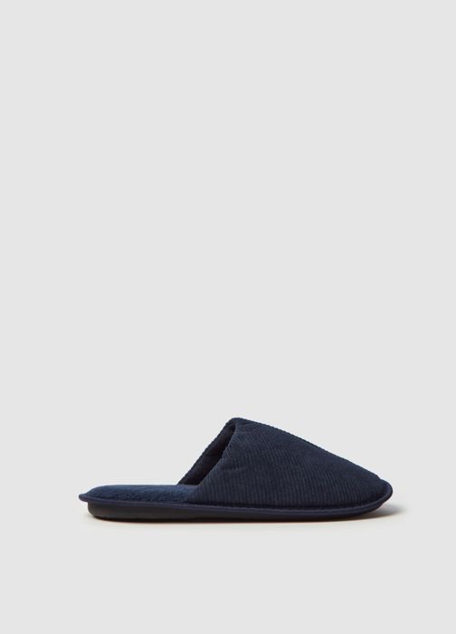 Chaussons en velours avec tissage à chevrons