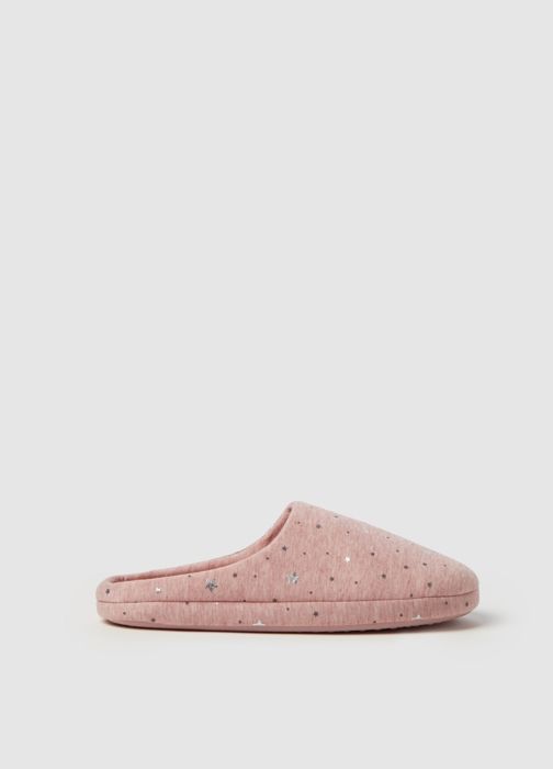 Chaussons avec petites étoiles imprimées en foil