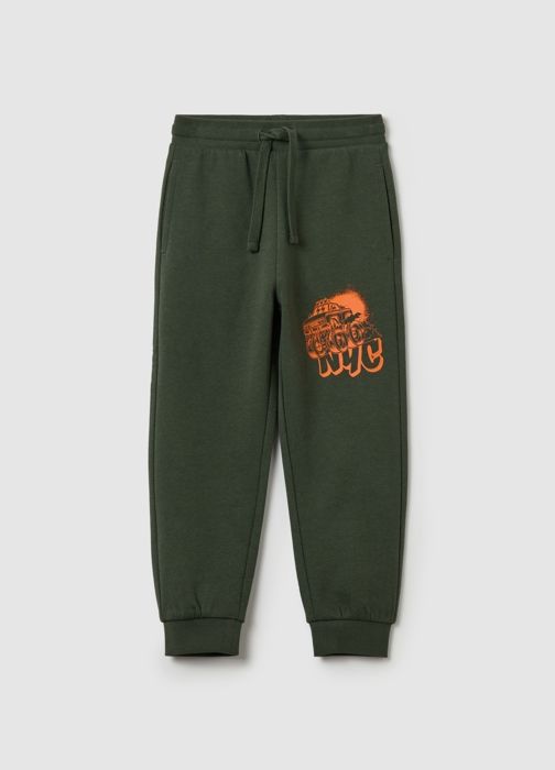 Pantalon de jogging en molleton avec cordon de serrage et imprimé