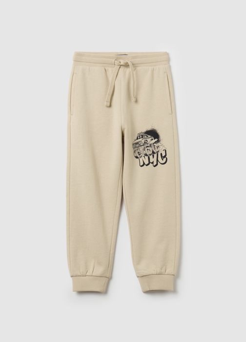 Pantalon de jogging en molleton avec cordon de serrage et imprimé