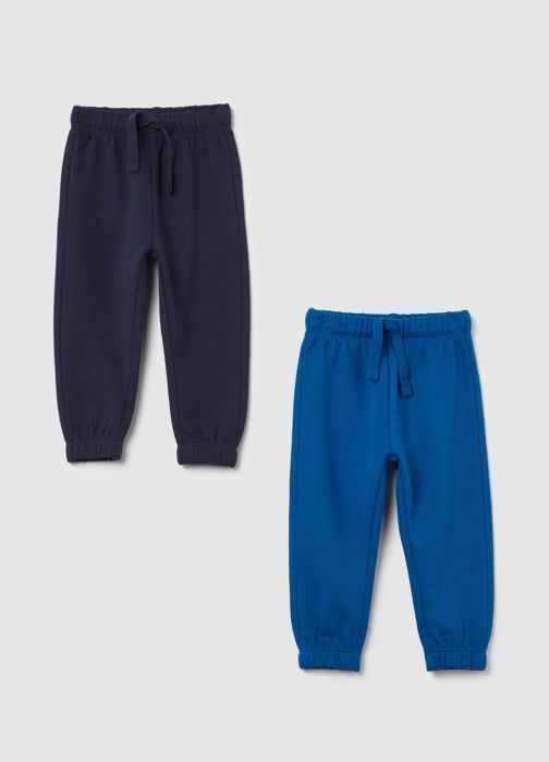 Lot de deux pantalons de jogging en peluche avec cordon de serrage