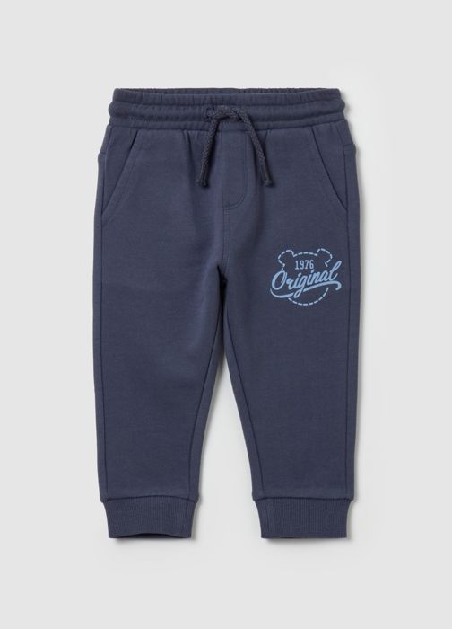 Pantalon de jogging en molleton avec cordon de serrage et imprimé