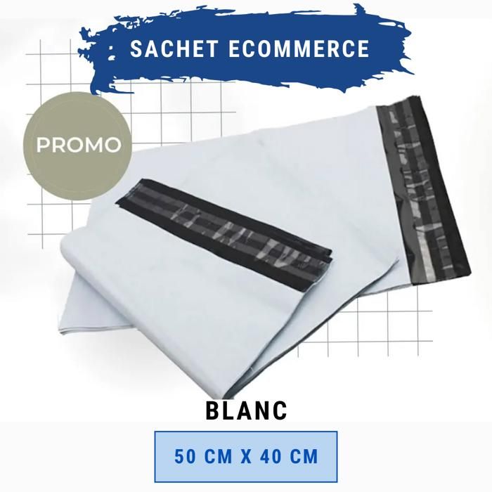 25 Sachet e-commerce Blanc 25 Cm x 40 Cm