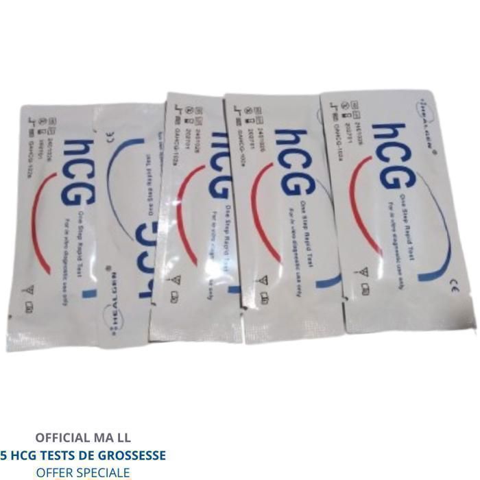 HCG TEST DE GROSSESSE 5 PCS
