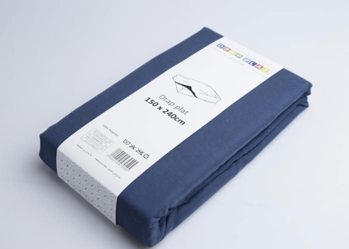 Drap Plat Microfibre 100% Poly 150 x 240 cm Gris/Taupe/Blanc/Crème - Couleur Aléatoire