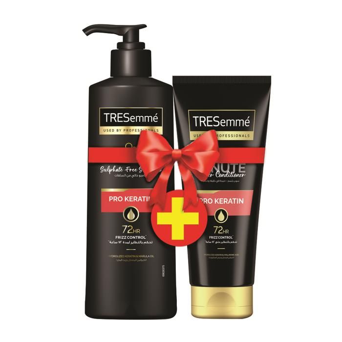 Lot Shampooing Sans Sulfate Tresemmé- Keratin – 250ml + Après-Shampoing 180ml