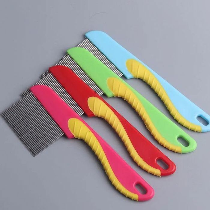 3pcs Brosse à Poils Durable en Acier Inoxydable pour Animaux de Compagnie (Couleur aléatoire)