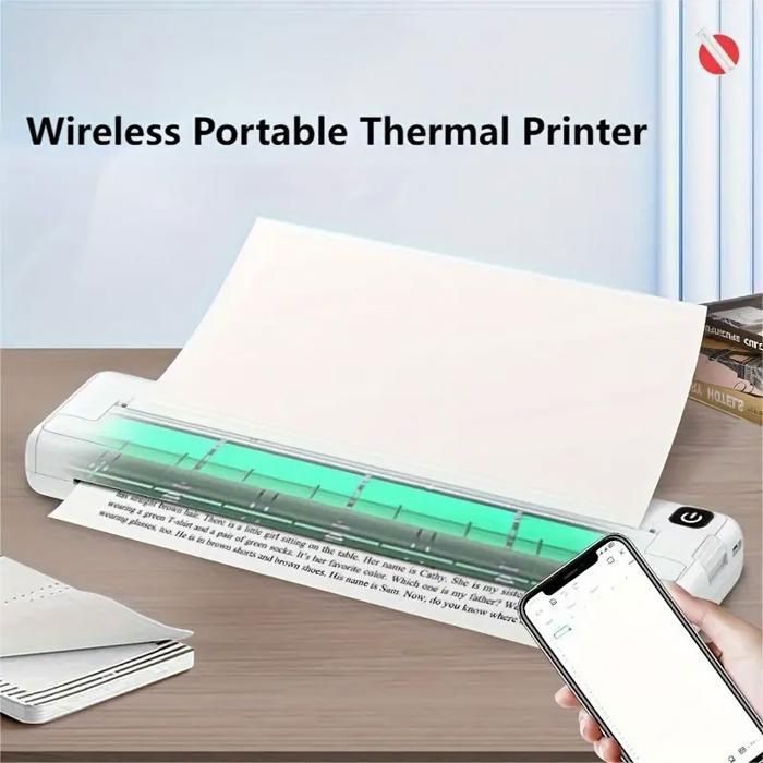 Imprimante thermique portable sans fil, format A4, sans encre,