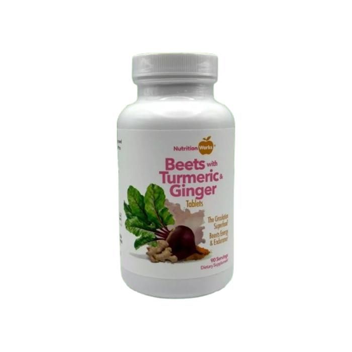 Nutrition Works Betteraves au Curcuma Gingembre 300mg - 90 comprimés