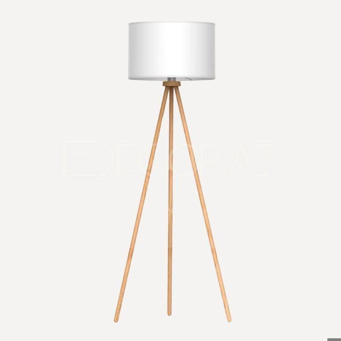 Lampadaire lampe "Lumio" à pied avec abat-jour tripode - Blanc
