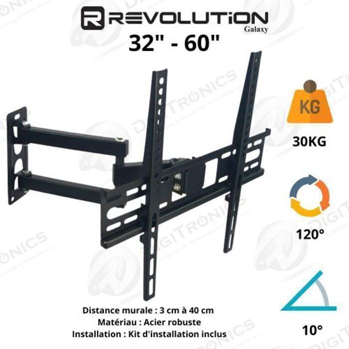 Revolution Support mural TV LED Galaxy N° 814 - 32 à 60 pouces, 30 kg, VESA
