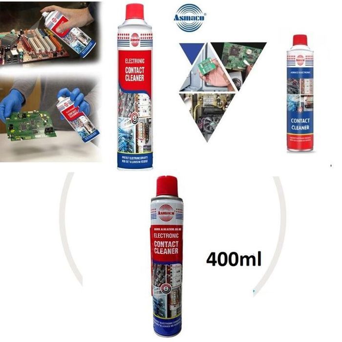 Asmaco Cleaner véritable vaporisateur 400 ml Degressant et nettoyant Contact Electronique