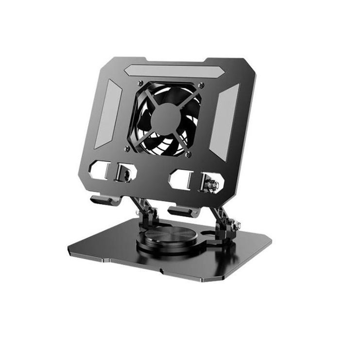 Support pc portable tablette avec ventilateur refroidissement rotation à 360 degrés, design et couleur aléatoire