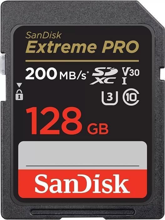 Carte mémoire - SanDisk - Extreme PRO - 128 Go - 200 Mo/s - SDXC UHS-I