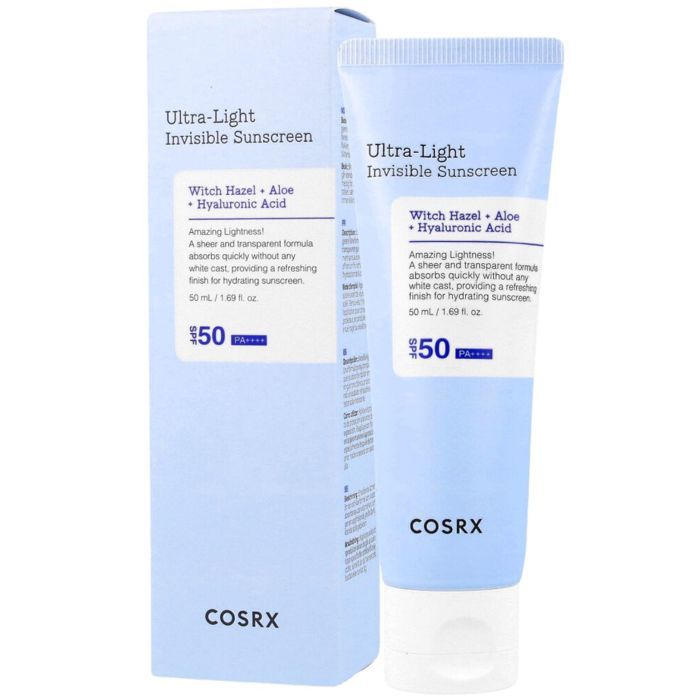 Crème solaire hydratante - COSRX - Ultra Light Invisible Sunscreen - SPF 50 PA++++ - 50 ml - Texture légère