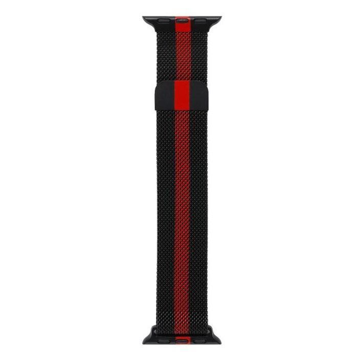 Bracelet Apple Watch en Acier Inoxydable, Luxe, Noir, 42, 44, 45, 49 mm