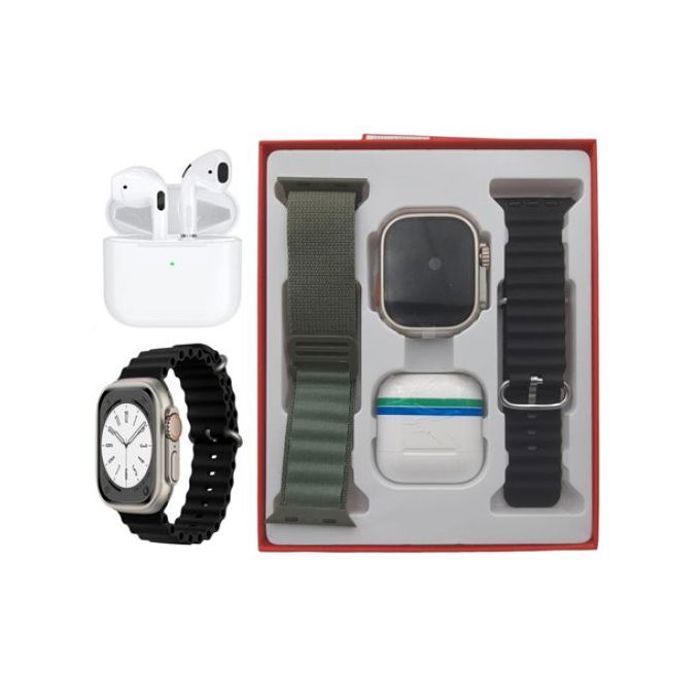 Smart Watch S20 PRO MAX Ultra + Écouteurs - NFC, Pression Artérielle, Sport