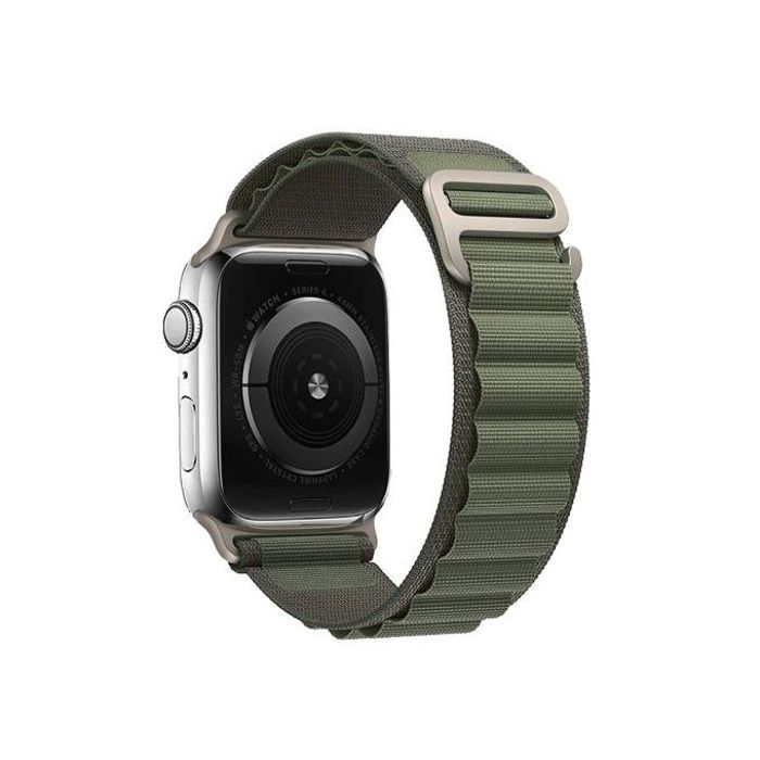 Bracelet Boucle Alpine en Nylon Vert pour Apple Watch Ultra - 49mm, 44mm, 40mm, 45mm