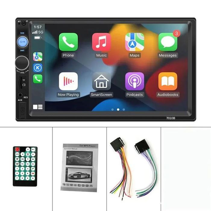 Autoradio Android Acodo - Carplay, Limitation Auto, Bluetooth, USB, TF, FM, 2Din, 7''