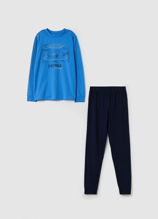 Pyjama en coton bio imprimé