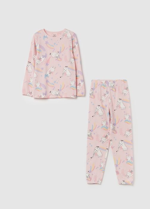 Pyjama en coton bio imprimé chatons licorne