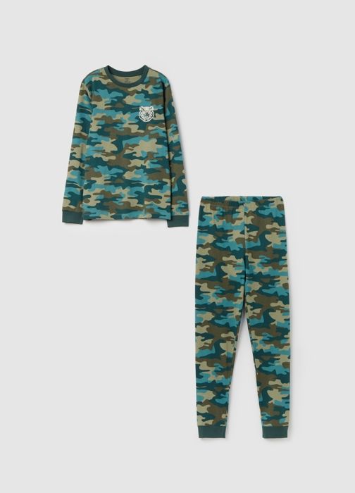 Pyjama camouflage en coton biologique avec imprimé