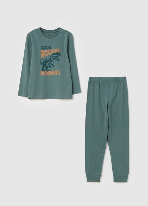 Pyjama en coton bio imprimé dinosaures