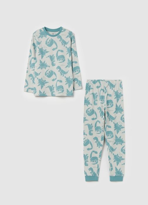 Pyjama en coton bio imprimé dinosaures