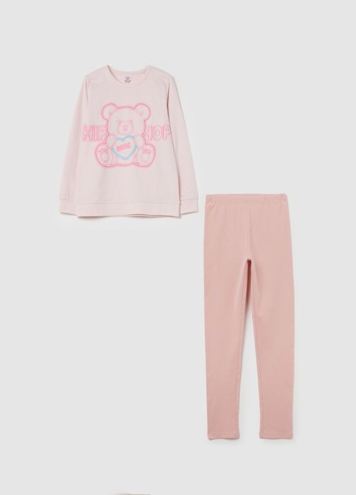 Pyjama ourson ''HIP HOP LOVEâ€ en coton biologique