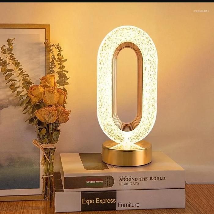 Lampe Décorative LED en Cristal – Variateur Continu et Télécommande pour Salon ou Bureau