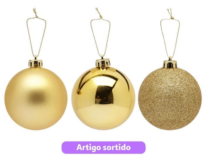 Actuel Boule de Noël dorée 8 cm modèles assortis