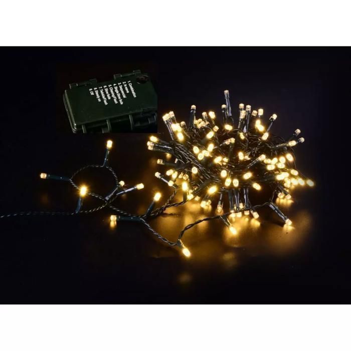 Guirlande extérieure - GOLD - 100 LED - 7,92 m - Minuteur - Blanc froid