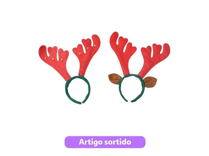bandeau renne rouge 34cm modèles assortis
