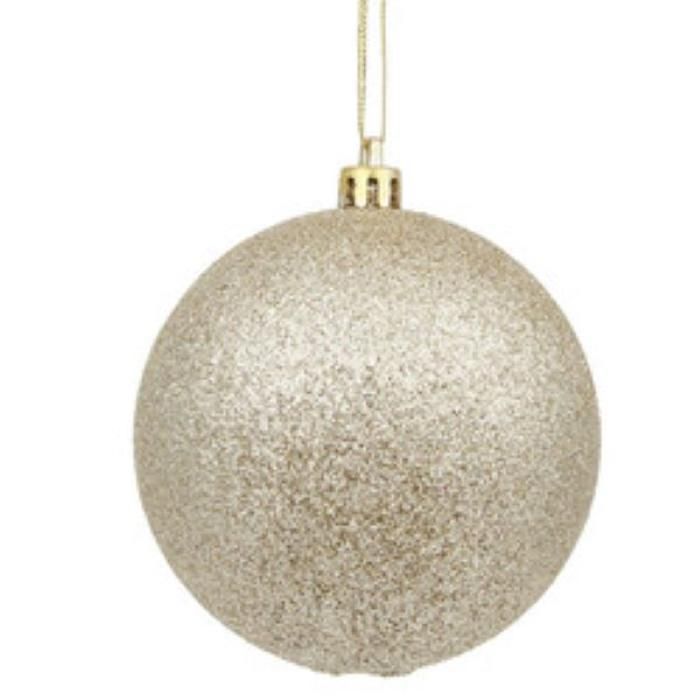 BOULE SUSPENDUE EN PLASTIQUE 6CM DORÉE