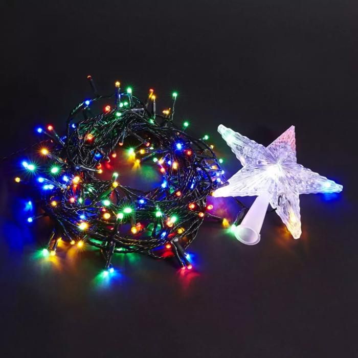 Guirlande intérieur 160 led ET cimier etoile multicolore