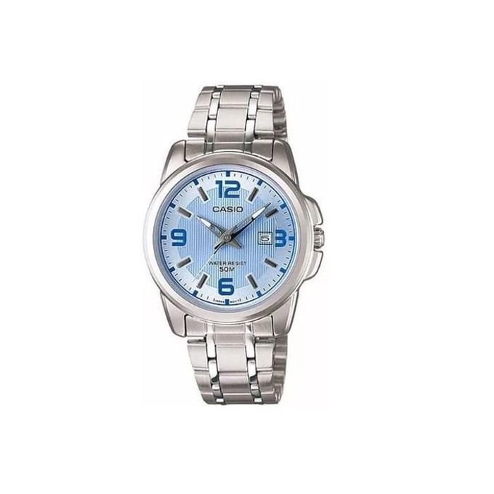 Casio Montre pour femme Enticer Quartz analogique acier cadran bleu -LTP-1314D-2AVDF