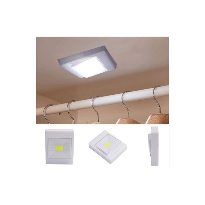 Lampe COB LED avec Batterie 3xAA Sans Fil - Éclairage Mural, Placard